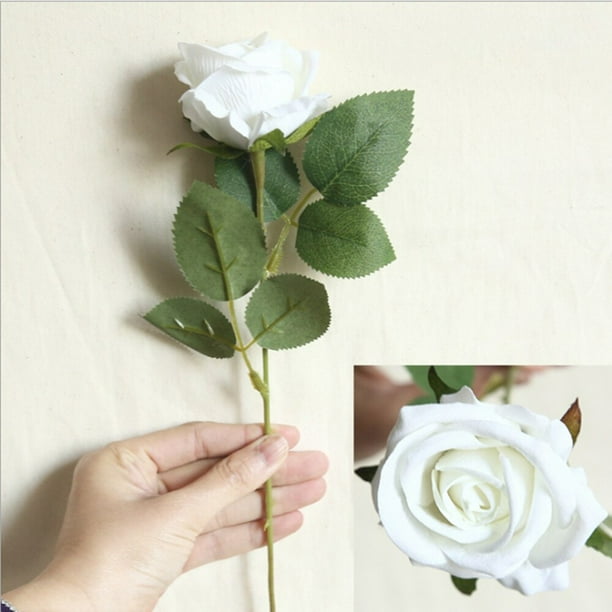 Flores artificiales de seda para decoración del hogar, ramo de ramas largas  de rosas para boda, plantas falsas, suministros de corona DIY, accesorios,  5 piezas El Tesoro Escondido