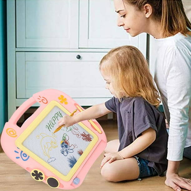 Juguetes para niños pequeños para niñas de 1 2 3 4 5 años, tablero de  dibujo magnético Zhivalor CPB-US-XD1536-2