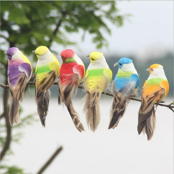 12 o 24 pájaros decorativos de colores