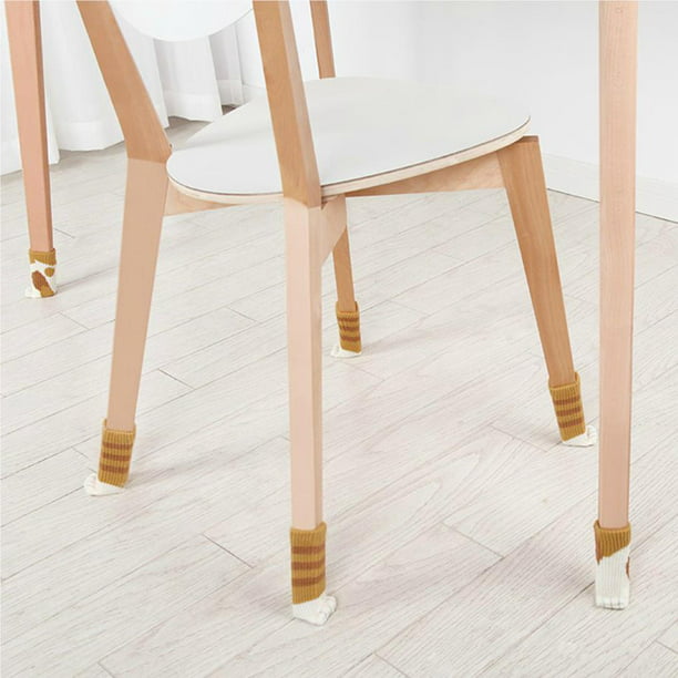  Funda para patas de mesa, calcetines de silla de punto con  bonito diseño de patas de gato para patas redondas cuadradas de muebles,  circunferencia de pies de muebles de 2.3 a