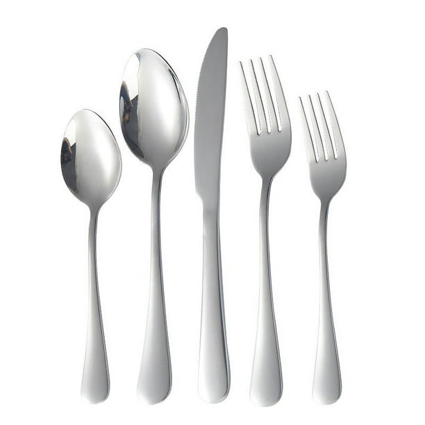Juego de cubiertos de acero inoxidable para 4 piezas, 20 piezas, utensilios  de cocina modernos para comer, incluye tenedores, cucharas y cuchillos