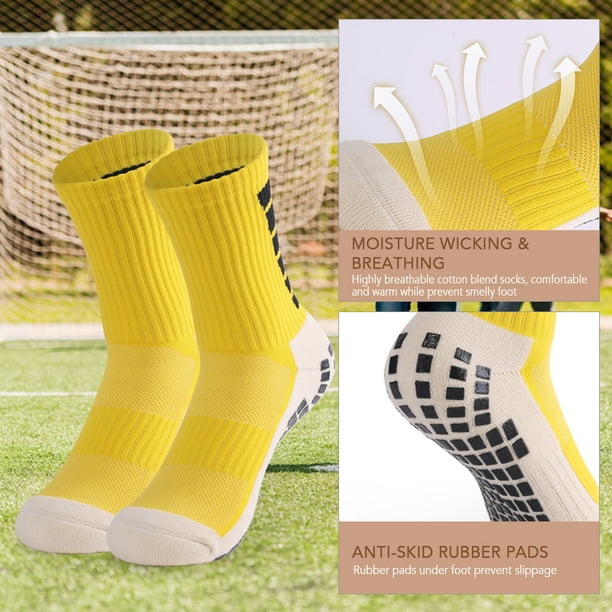 Yufree B0BDF3FTVL - Calcetines de fútbol antideslizantes para hombre, 4  pares, Amarillo, Talla única : : Ropa, Zapatos y Accesorios