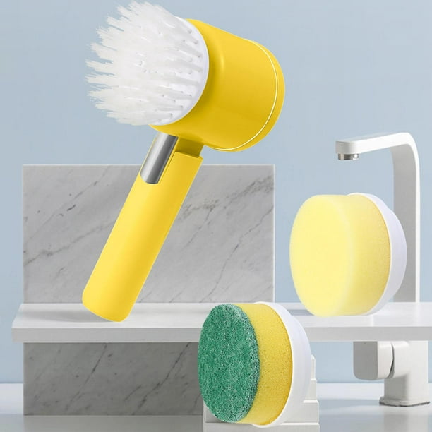 Cepillo de limpieza eléctrico, fregador de baño multiusos, limpieza de  ventanas del hogar Amarillo perfecl cepillo electrico