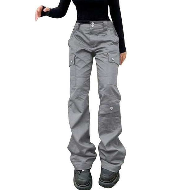 Gibobby Pantalones tipo cargo mujer Pantalones casuales de jeans