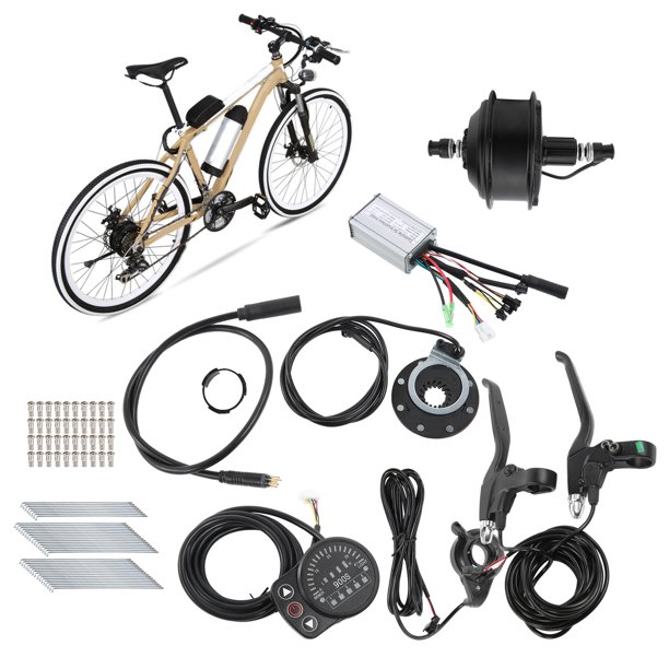 Kit de bicicleta eléctrica,Kit de conversión de bicicleta eléctrica,Kit de  conversión de rueda trasera de casete de bicicleta eléctrica,Kit de