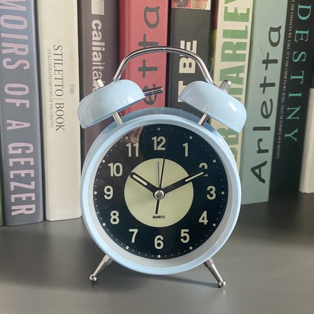 Reloj despertador analógico, retroiluminación retro, bonito diseño