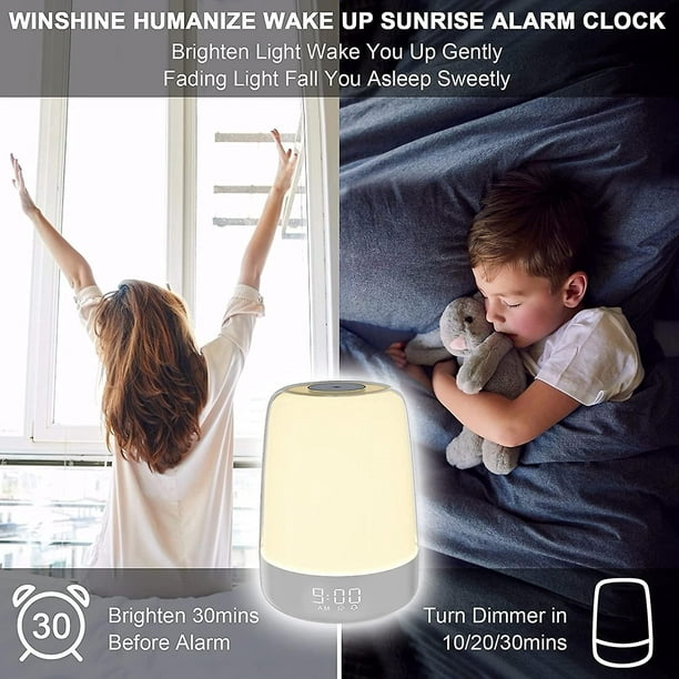  Reloj despertador de luz de amanecer para niños con