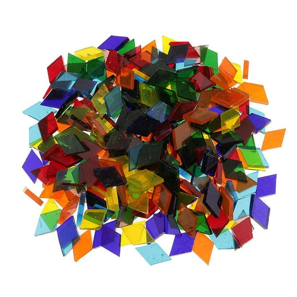250pcs Triángulo Teselas para Mosaico/ Azulejo de Mosaico de Colores  Variados para DIY Artesanías Multiusos Multicolor (0,55 pulgadas) 11mm  Baoblaze Azulejos de mosaico de colores