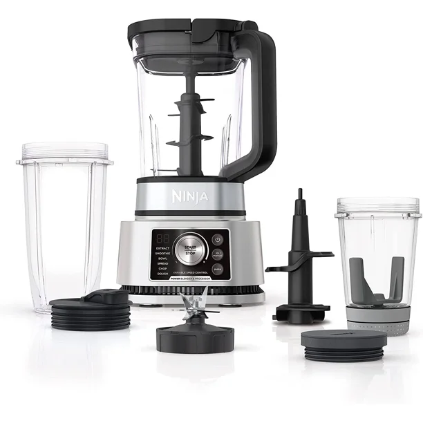 Ninja SS351 Foodi Potente sistema de licuadora, 4 en 1 + procesador de  alimentos, una sola porción, 1400 WP, smartTORQUE, 6 programas  predeterminados Auto-iQ (reacondicionado) (Ninja SS351) : :  Hogar y Cocina