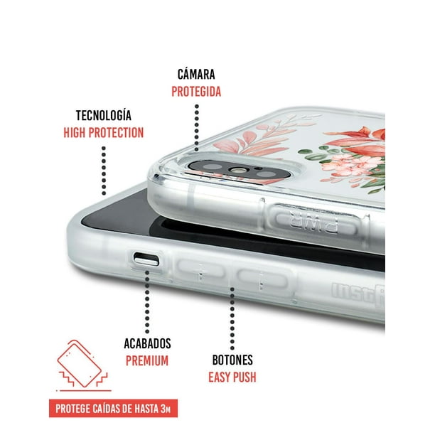 Funda para iPhone XS, Case InstaCase Biodegradable Rosa EcoFriendly iPhone  XS, Protector para iPhone XS Biodegradables
