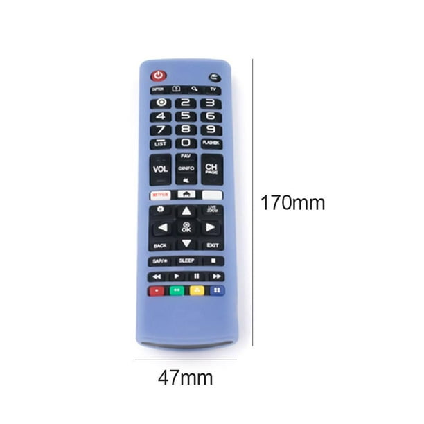 Funda protectora de silicona para mando a distancia para LG TV AKB75095307  (azul claro) Likrtyny control remoto