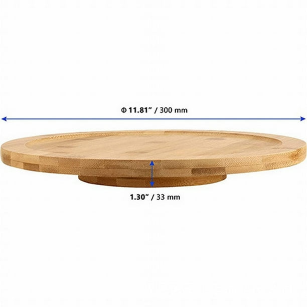 Bandeja giratoria redonda para servir, plato giratorio de madera Lazy Susan  para cocina, mesa de comedor, mesa giratoria de mesa, giratoria a mano
