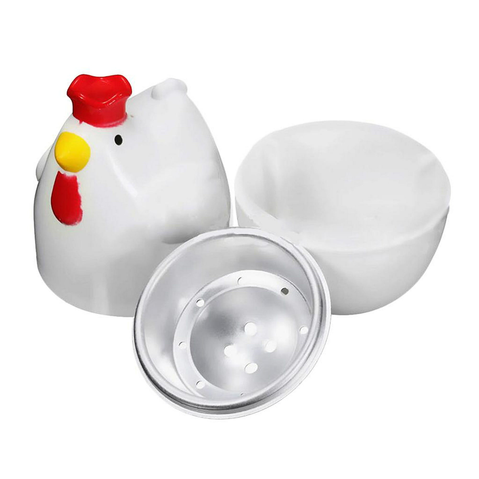 Hervidor de huevos, cocedor de huevos para microondas, cocedor eléctrico de  4 huevos con accesorio de vapor, cocedor de huevos en forma de pollo para  cocina casera WSX 9024736120376