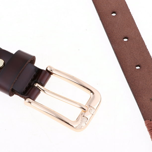 Cinturón de cuero PU para hombre, cinturones para mujer con hebilla de  Metal, vestido informal, cint jinwen Cinturón de mujer