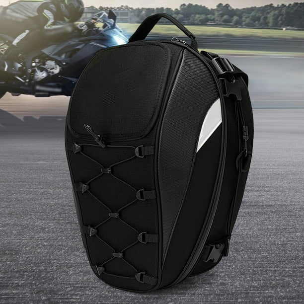 Mochila multifuncional de gran capacidad para motocicleta, bolsa para casco  de motocicleta, par Carevas Bolsa de cola de motocicleta