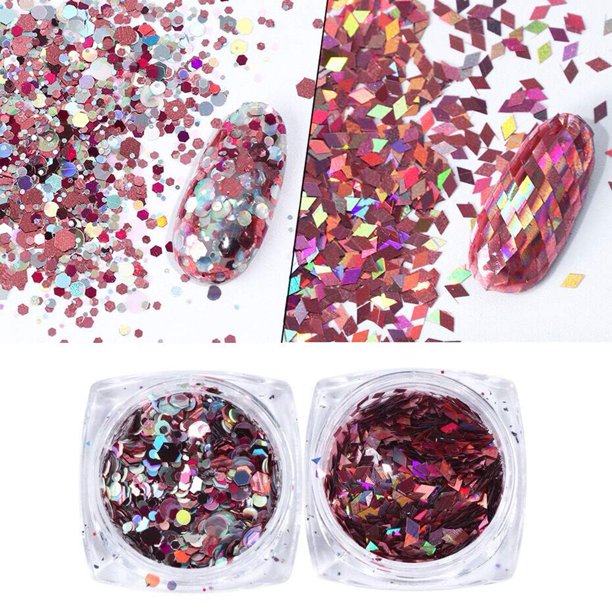 Adornos Para Uñas Set De 6 Piezas Arte Decorativo Para Uñas Purpurina  Glitter