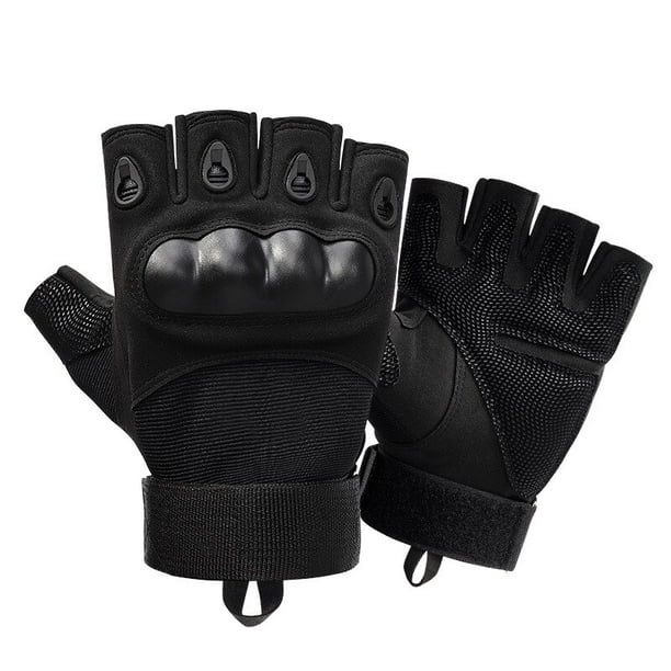 Guantes de medio dedo para hombre, guantes tácticos militares para  exteriores, deportes, tiro, caza, Airsoft, guantes de ciclismo para  motocicleta Dengxun unisex