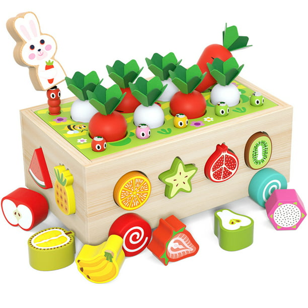 Juguetes educativos de madera Montessori para niños pequeños para bebés,  niños y niñas de 2 a 3 años, juguetes de clasificación de formas, regalos  para niños de 2 a 4 años, juego