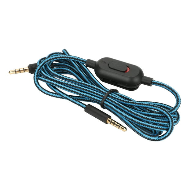 G Pro Audio Cable auxiliar para auriculares Logitech G433/G233/G Pro/G Pro  X Cable de extensión de audio con interruptor de silencio en línea y botón