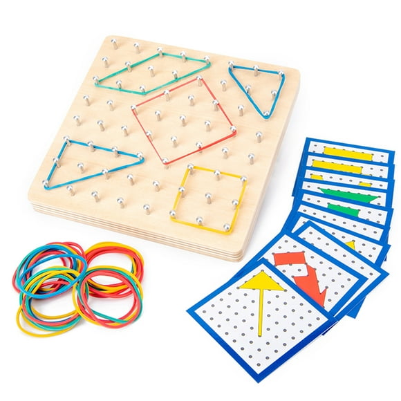 geometría irfora geoboard de madera con bandas de goma y tarjetas 8  8 pines juguetes educativos gr irfora geometría