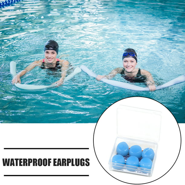 Tapones para los oídos de natación impermeables – 3 pares de tapones de  silicona para los oídos de natación para adultos y niños, tapones para los