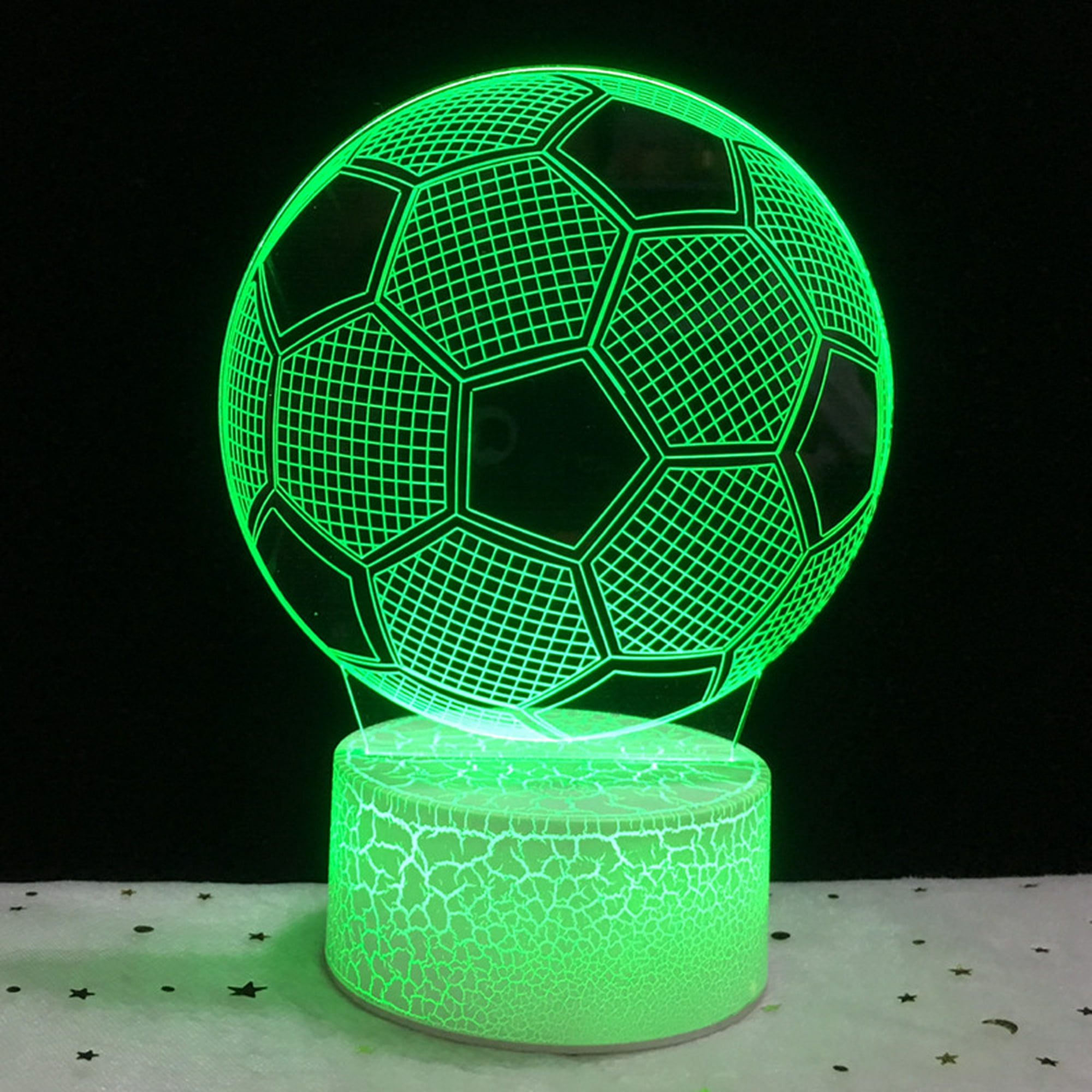Linkax Regalo de Fútbol para Niños, 3D LED Lámpara Luz de Noche