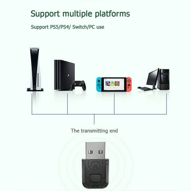 para receptor Bluetooth PS4/PS5 adaptador inalámbrico transmisor USB  adaptador de audio