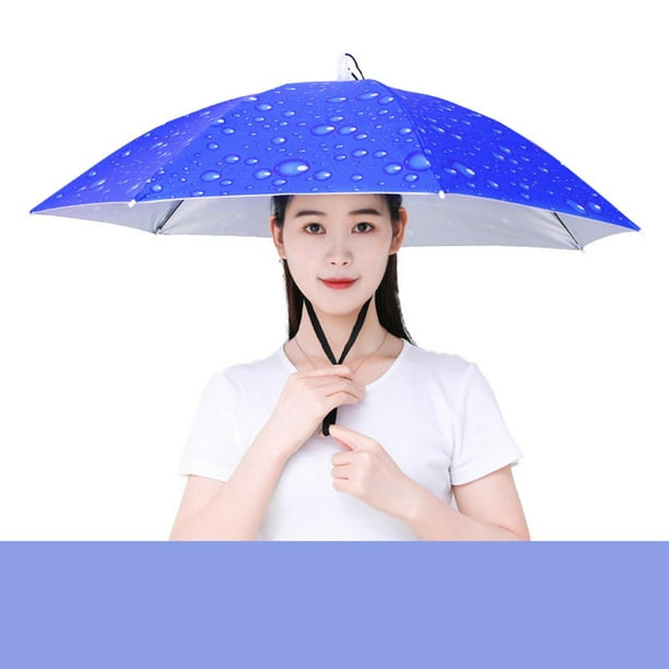 69 cm cabeza paraguas sombrero paraguas para pesca senderismo playa camping  cabeza sombreros al aire libre a prueba de sol