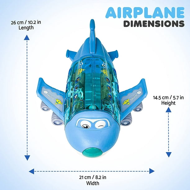 JM Juguete de avión para niños - Tecnología Bump & Go Juguetes para niños  pequeños con luces y sonidos de avión, juguetes de avión para niños de 3  años en adelante 