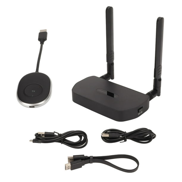 Kit de transmisor y receptor HDMI inalámbrico 4K, extensor HDMI  inalámbrico, adaptador inalámbrico HDMI Plug & Play 50M 2.4/5GHz Streaming  de