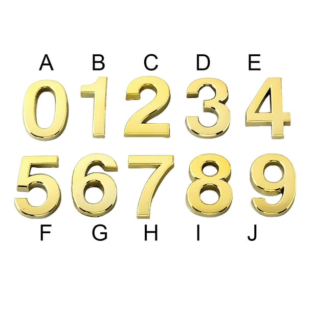 Bewildely Números de casa para el letrero exterior del hogar, accesorios  exquisitos para marcar números, accesorio de marcado para Hotel, casa,  Decoración del hogar Número 9 Bewildely HA059683-10