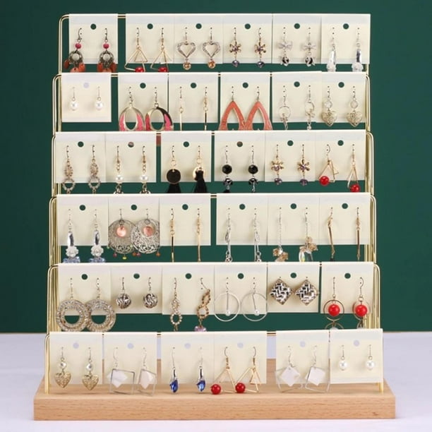 Colgador de cartón para pendientes de joyería de 5 niveles, estante  organizador de para collares de Salvador Soporte de exhibición de pendientes