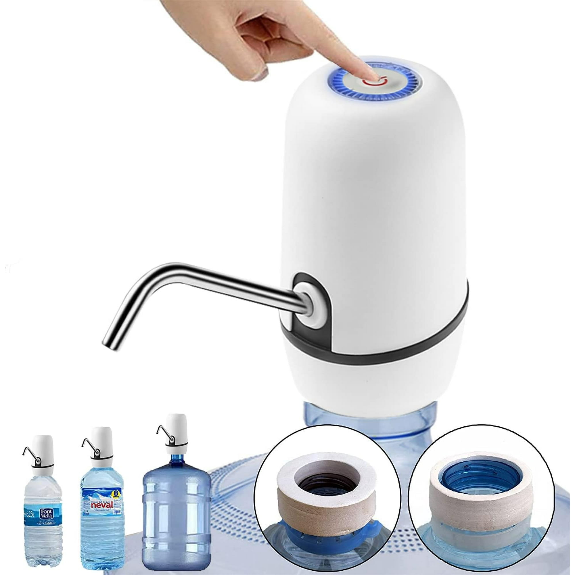 Dispensador automático de agua - Cargador USB Dispensador de acero Sin BPA  Agua fría Botella de garrafa