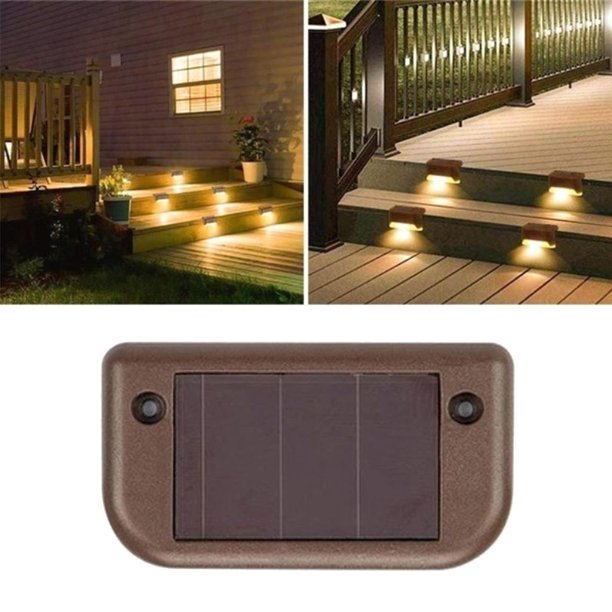 Luz sor para terraza, luz LED para escaleras, iluminación para escalones al  aire libre, resistente al agua, 6 luces sores LED para escalones, esca Luz  Marrón_Cálida Macarena luz de cubierta al aire