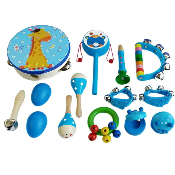 Bebé Instrumentos musicales Juguete Muñeca Campana 10 Tipos Niñoebé  pequeños azul perfke Juguetes de percusión para niños