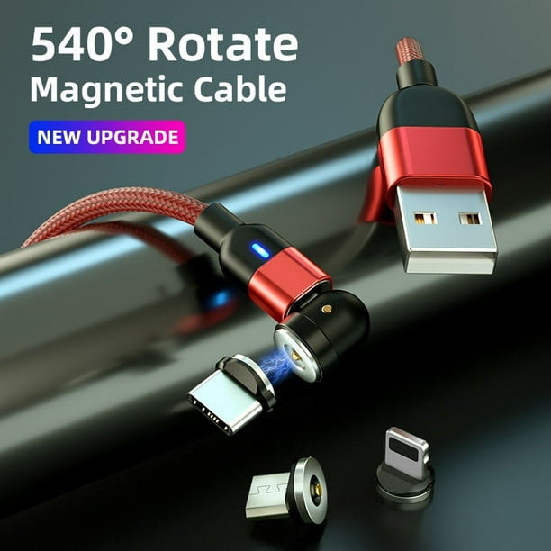 Cable cargador magnético de carga rápida Giratorio 540º – Librería