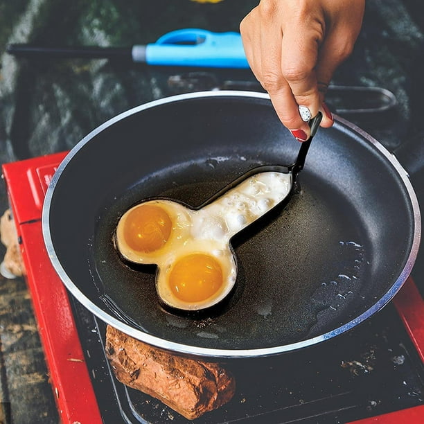 Sartén pequeña para huevos de un solo huevo, 5 mini sartén de acero  inoxidable, sartén antiadherente para repostería de huevos con mango que se