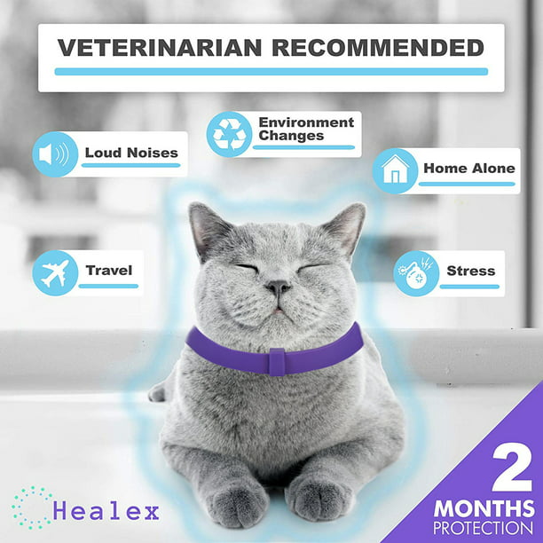 Beloved Pets Collar calmante para gatos y productos antiansiedad para  mascotas, collares de feromonas calmantes felinas y alivio del estrés para