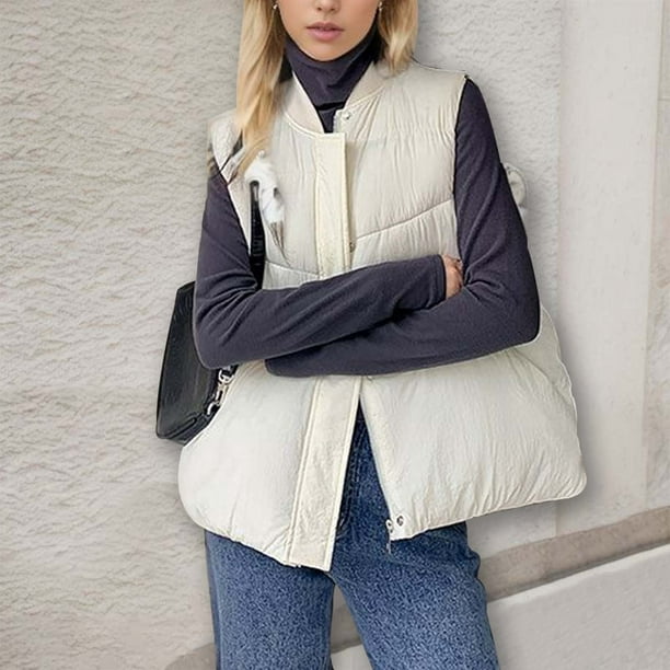 Gibobby chaquetas gruesa sólida Mujer invierno cálido ropa de algodón de  moda chaleco de Color sólid Gibobby