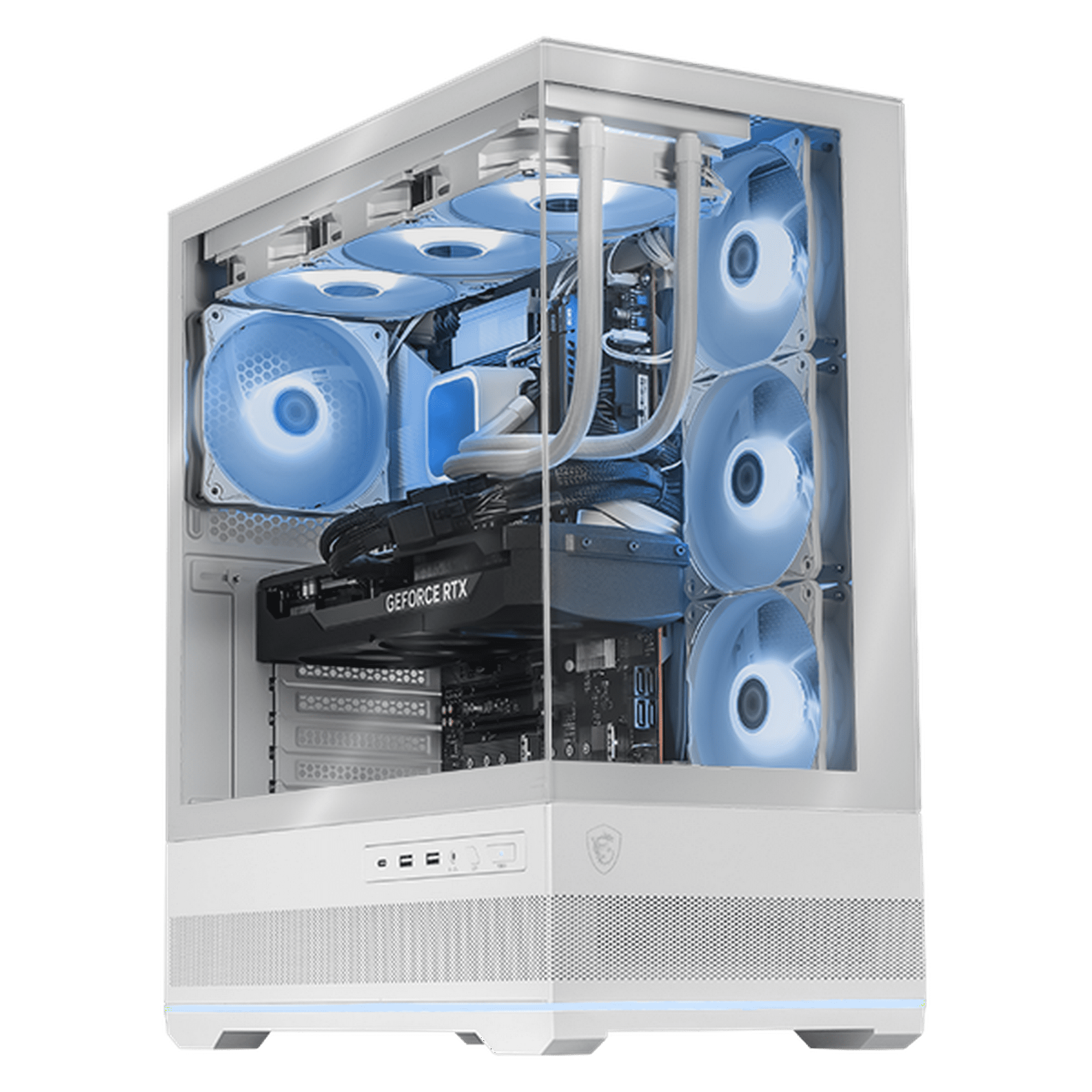 Pc gamer xtreme pc gaming msi nvidia geforce rtx 5080 intel core ultra 9 285k 32gb ddr5 ssd 2tb sistema liquido wifi white gaming 4k, streaming y edición profesional