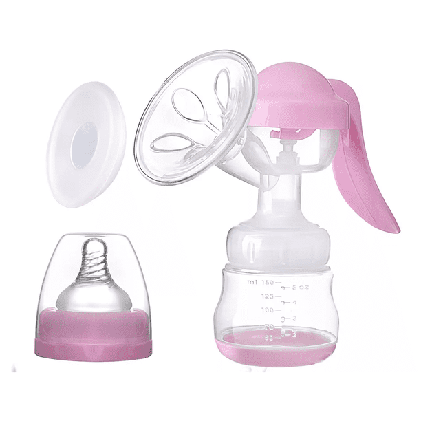 Extractor De Leche Materna Manual De Silicona - Transparente, Fácil De Limpiar, Succión Natural