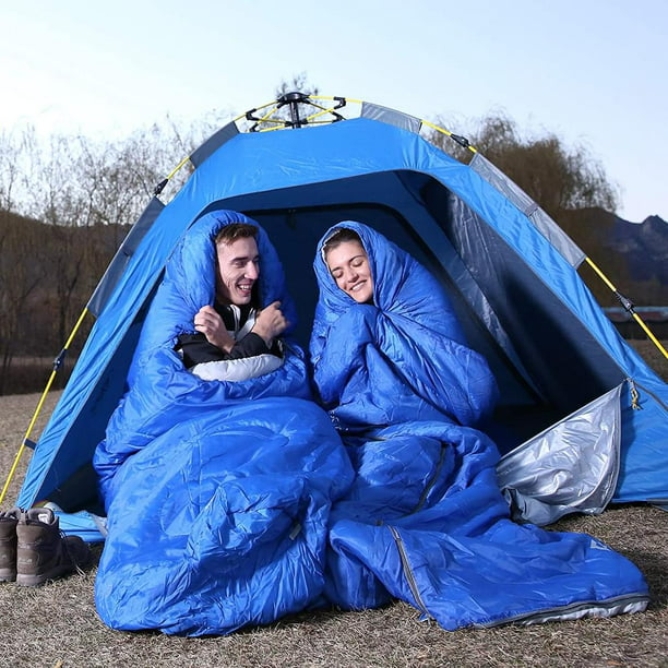 Saco de dormir de camping saco de dormir de 32 para adultos niños  adolescentes clima frío saco de dormir cálido de invierno para acampar de 3  a 4 – Yaxa Store