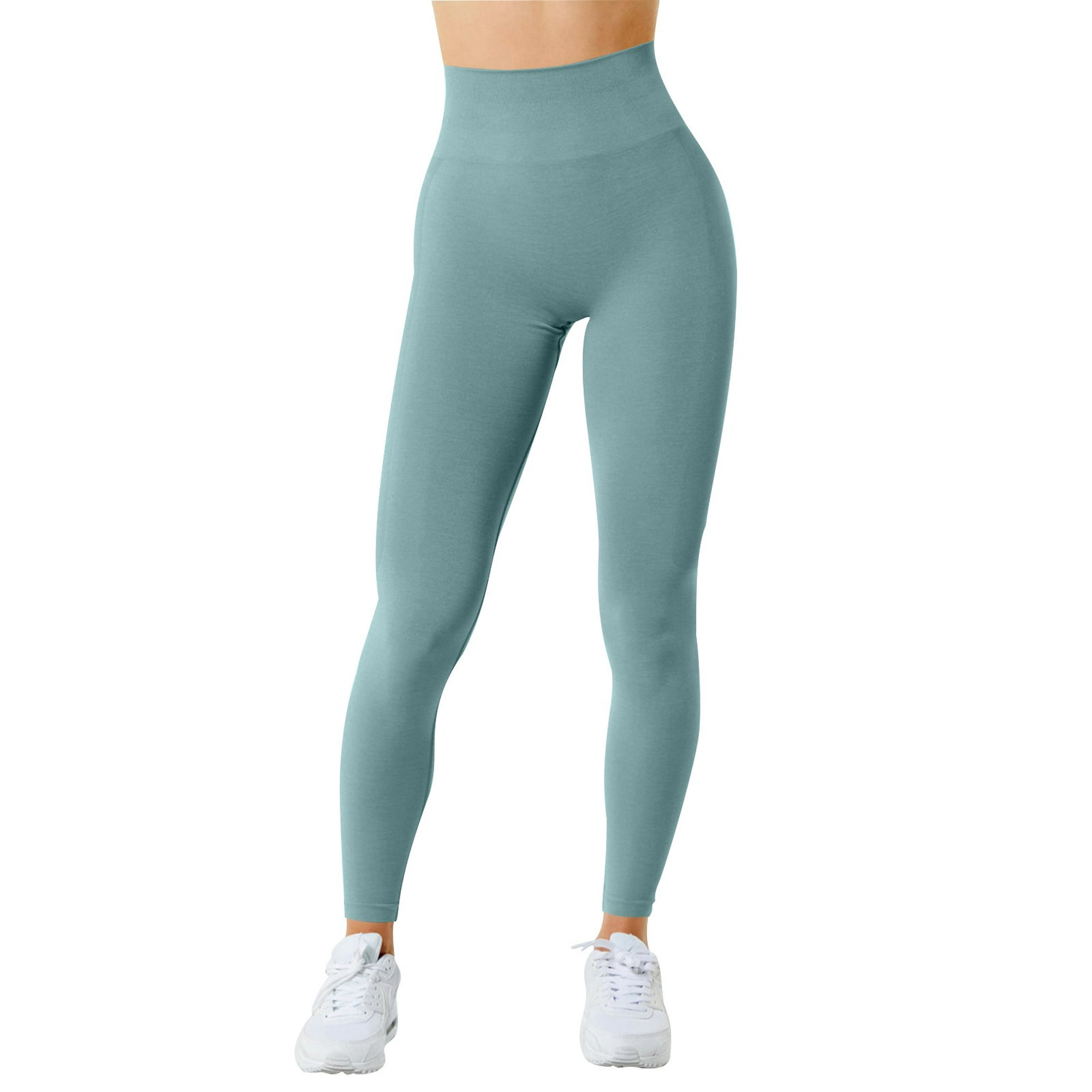 Gibobby Yoga leggings Pantalones de yoga para mujer, sin costuras,  ajustados a la cadera, de talle , elásticos, de secado rápido,  transpirables(Amarillo,G)