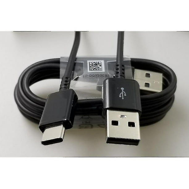 Samsung Cable de datos USB tipo C original para Galaxy S8, EP-DG950CBE,  cable de carga para todos los cargadores de carga rápida SAMSUNG - Negro  (sin