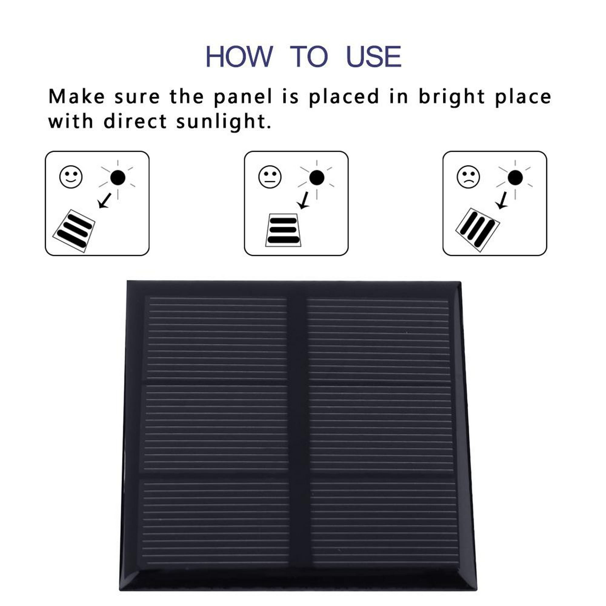 Mini panel solar 3W 12V Módulo de celda pequeña Tablero de polisilicio  Cargador solar DIY Likrtyny