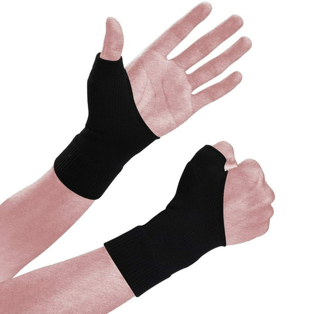 par de guantes de compresión para artritis del pulgar, muñequera