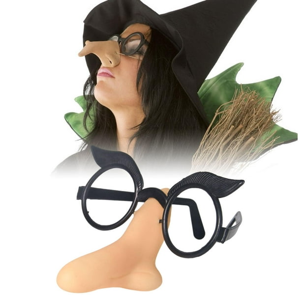Gafas de bruja con nariz y cejas negras > Accesorios para