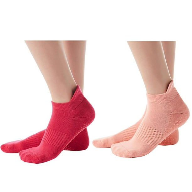 2 pares/calcetines antideslizantes para yoga/pilates para mujer