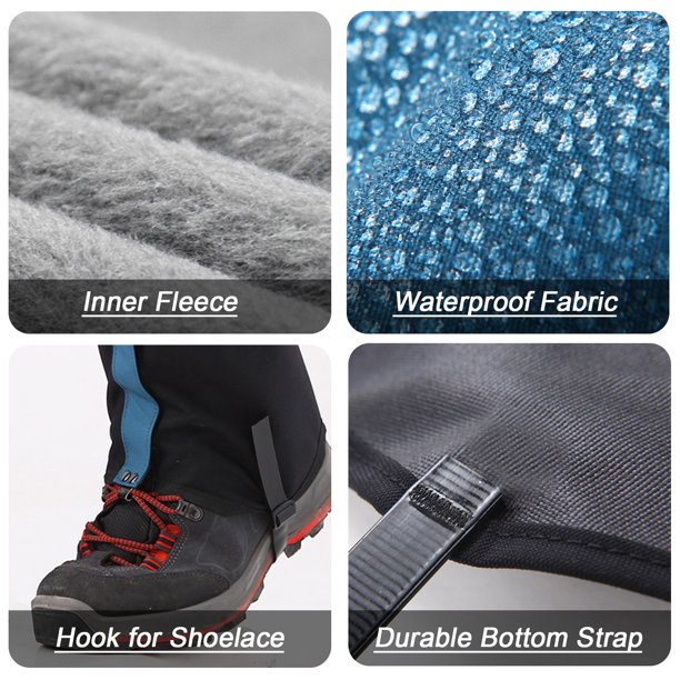 Polainas para piernas impermeables ajustables - Polainas para botas de nieve  para exteriores Labymos Juego de espinilleras