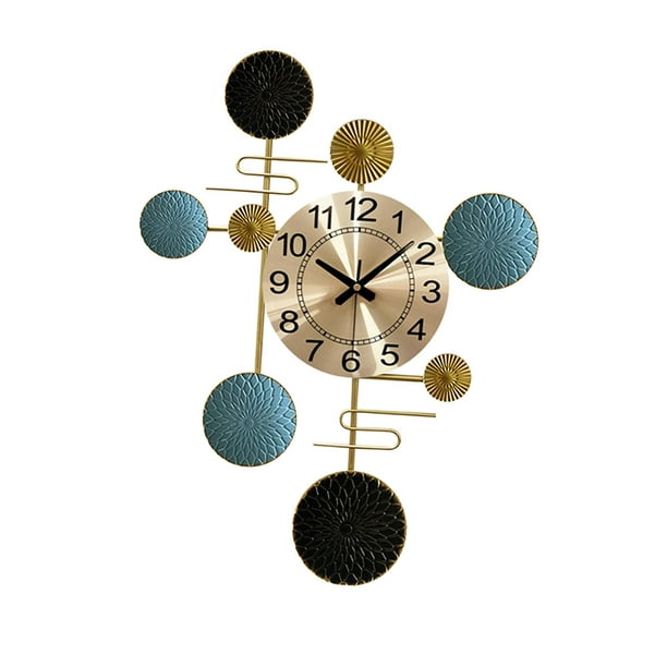 Reloj de pared grande para decoración de sala de estar, relojes grandes  silenciosos de lujo que no hacen tictac, reloj de pared moderno decorativo  BLESIY Reloj de pared
